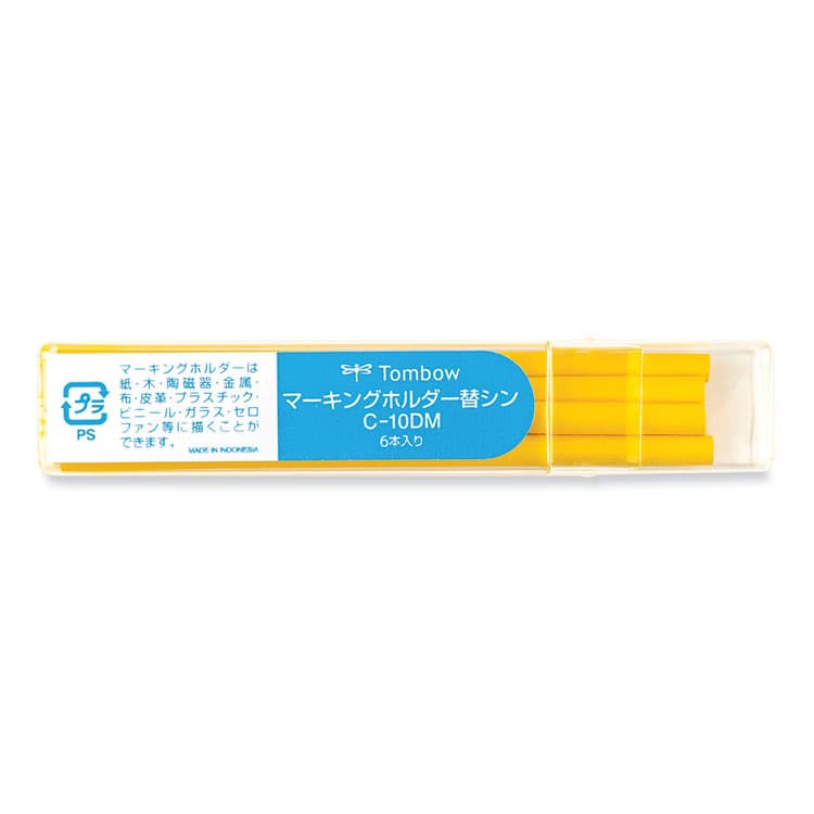 AMERICAN TOMBOW . Mechanical Wax-Based Marking Pencil Refills, 4.4 mm, Yellow, 10/Box (TOM51544) thumbnail 2