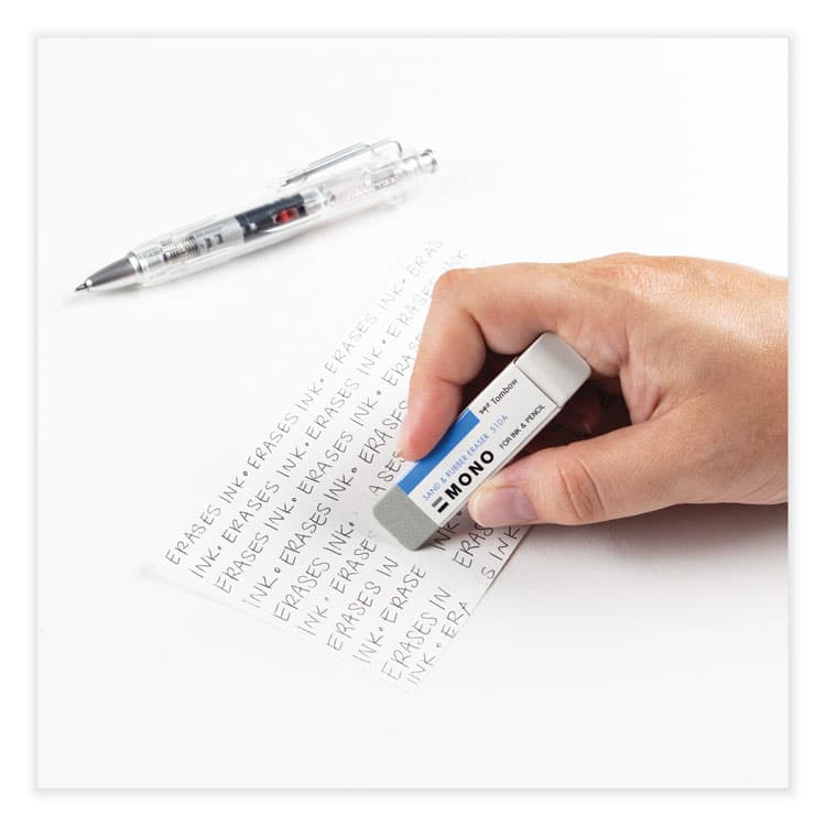 AMERICAN TOMBOW . Sand and Rubber Eraser, For Pencil/Ink Marks, Rectangular Block, Medium, White (TOM57302) thumbnail 3