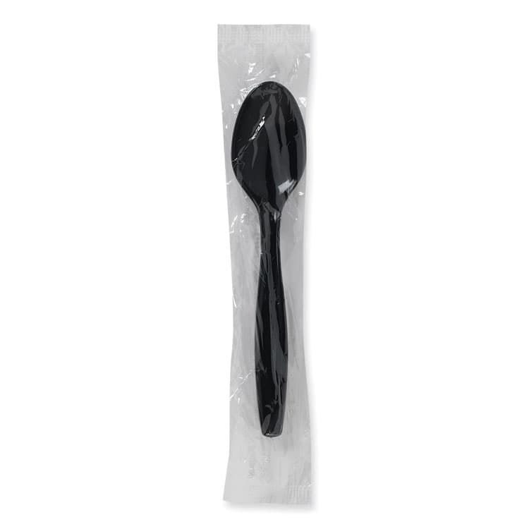 DIXIE FOOD SERVICE Individually Wrapped Heavyweight Spoons, Plastic, Black, 1,000/Carton (DXEPTH53C) thumbnail 3