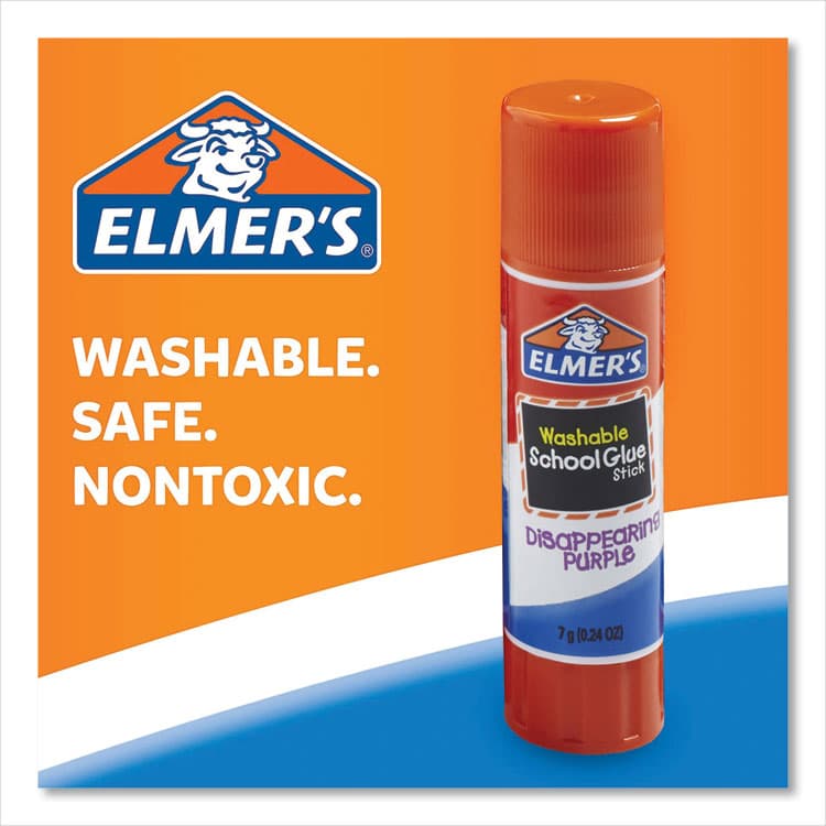 ELMER'S PRODUCTS, . Disappearing Purple School Glue Stick, 0.24 oz, Dries Clear, 30/Box (EPI2159542) thumbnail 3