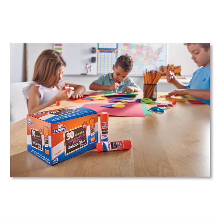 ELMER'S PRODUCTS, . Disappearing Purple School Glue Stick, 0.24 oz, Dries Clear, 30/Box (EPI2159542) thumbnail 4