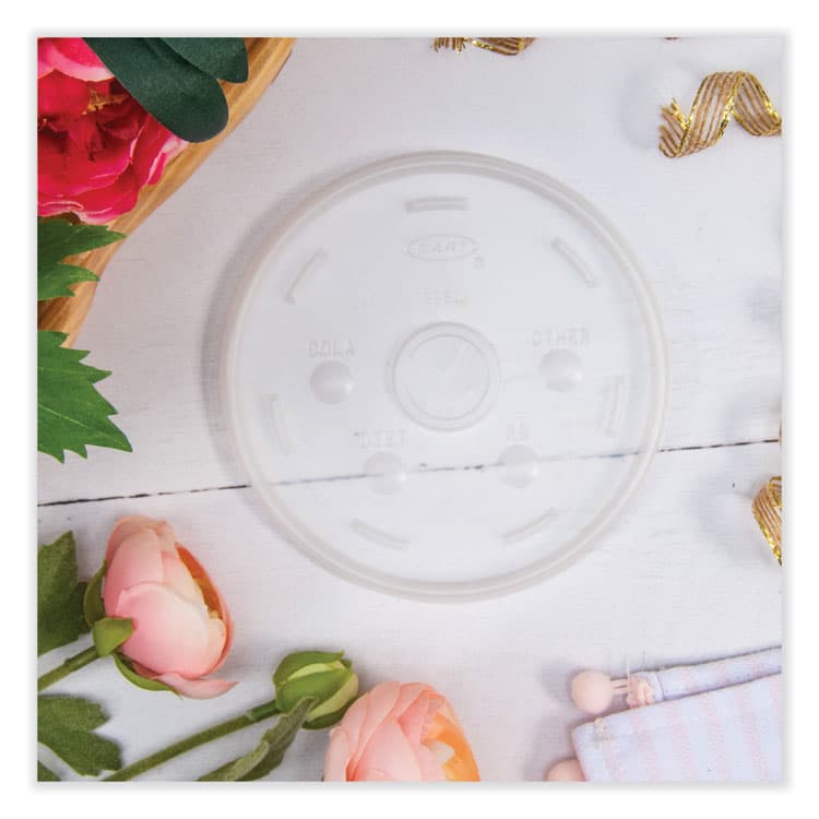 DART Lids for Foam Cups and Containers, Fits 32 oz/44 oz/60 oz Hot Cups, Plastic, Translucent, 1,000/Carton (DCC32SL1) thumbnail 2