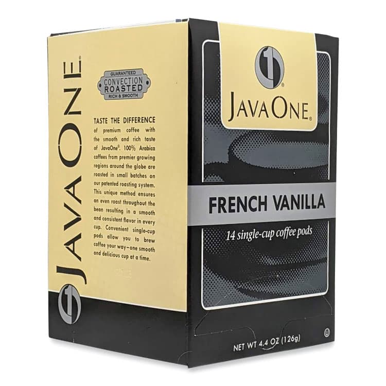 JAVA TRADING CO. Coffee Pods, French Vanilla, Single Cup, 14/Box (JAV70400) thumbnail 3