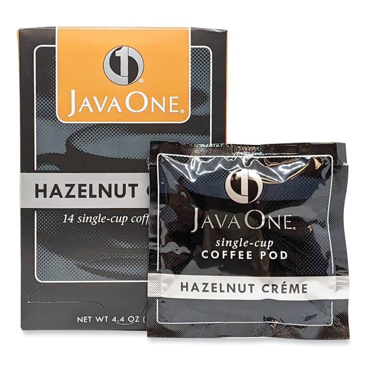 JAVA TRADING CO. Coffee Pods, Hazelnut Creme, Single Cup, 14/Box (JAV70500)