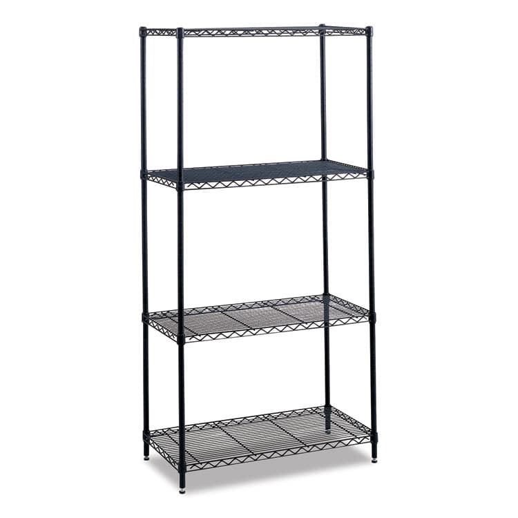 SAFCO PRODUCTS Industrial Wire Shelving, Four-Shelf, 36w x 18d x 72h, Metallic Gray (SAF5285GR)