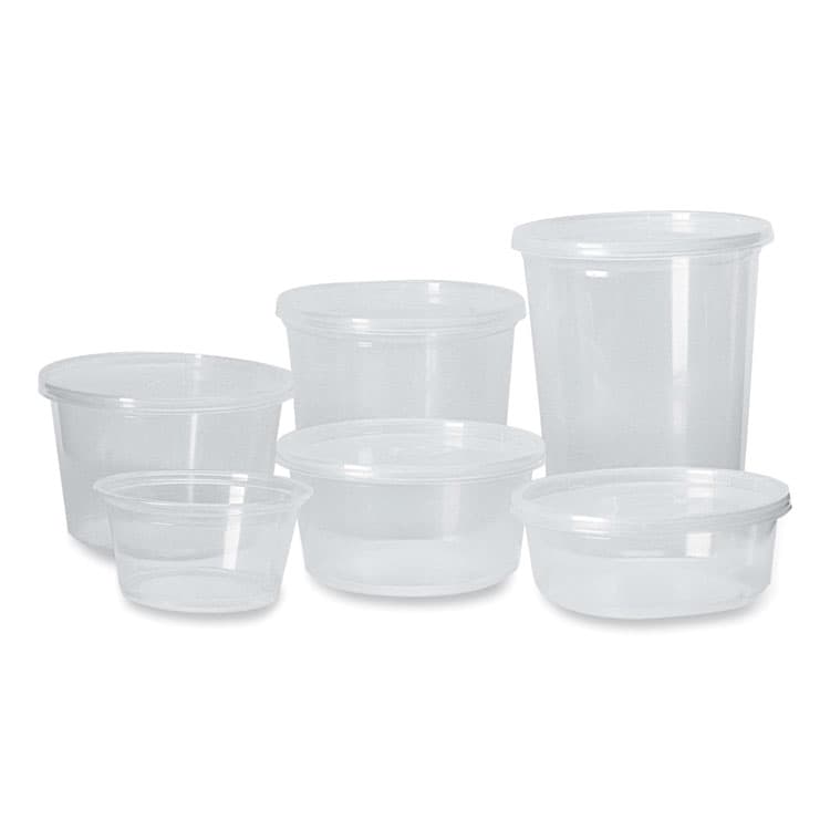 FABRI-KAL Microwavable Deli Containers, 12 oz, 4.6" Diameter x 2.3" h, Clear, Plastic, 500/Carton (FABPK12SC) thumbnail 3