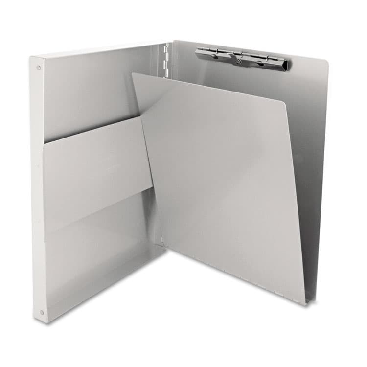 SAUNDERS MFG. CO., . Snapak Aluminum Side-Open Forms Folder, 0.5" Clip Capacity, Holds 8.5 x 11 Sheets, Silver (SAU10517)