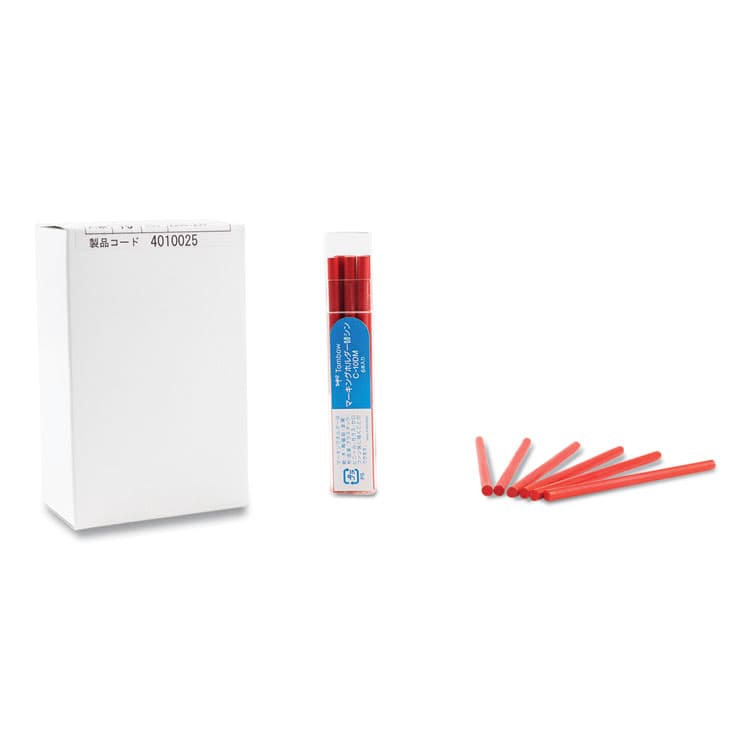 AMERICAN TOMBOW . Mechanical Wax-Based Marking Pencil Refills, 4.4 mm, Red, 10/Box (TOM51541) thumbnail 2