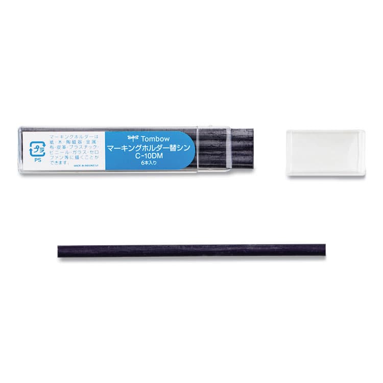 AMERICAN TOMBOW . Mechanical Wax-Based Marking Pencil Refills, 4.4 mm, Blue, 10/Box (TOM51540)