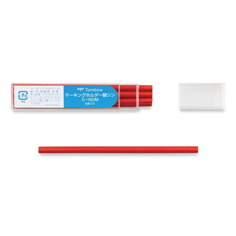 AMERICAN TOMBOW . Mechanical Wax-Based Marking Pencil Refills, 4.4 mm, Red, 10/Box (TOM51541)