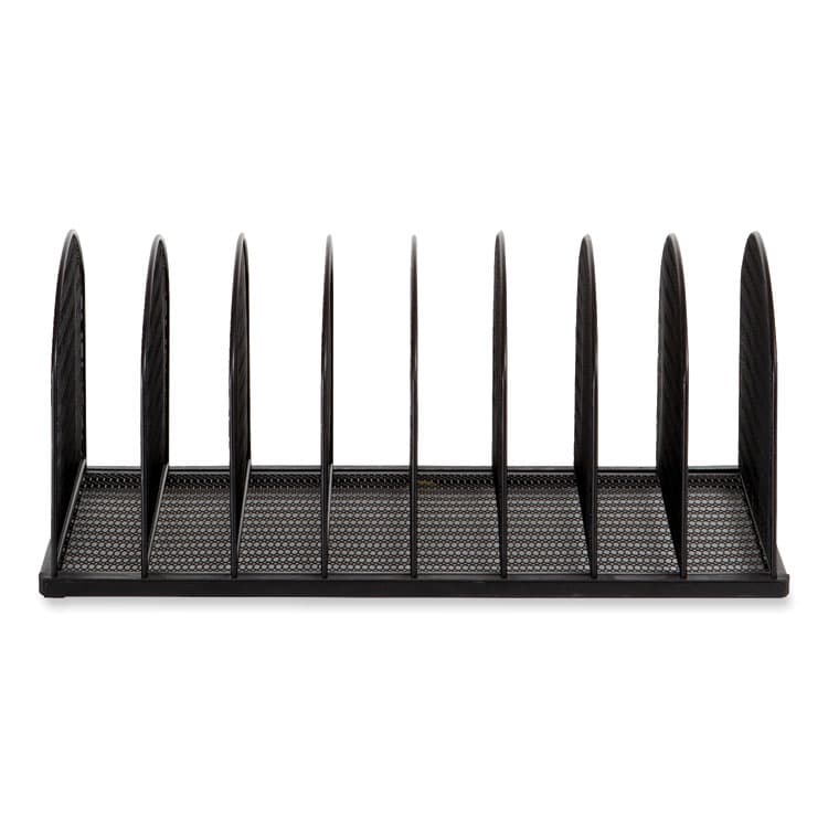 SAFCO PRODUCTS Onyx Mesh Desk Organizer, Eight Upright Sections, Letter to Legal Size Files, 19.25 x 10.87 x 8.5, Black (SAF3212BLKD) thumbnail 2