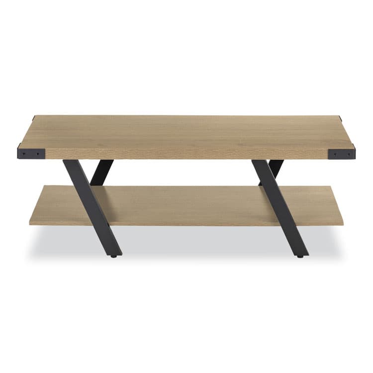 SAFCO PRODUCTS Coffee Table, Rectangular, 48 x 23.75 x 16, Sand Dune Top, Black Base (SAFMRCFTSDD)