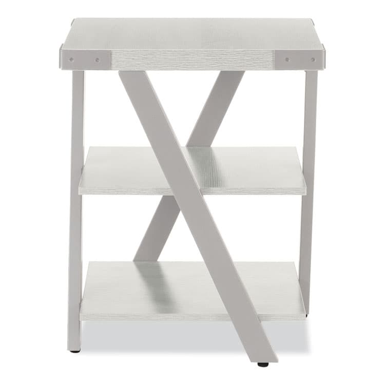 SAFCO PRODUCTS End Table, Square, 20 x 20 x 25, White Ash Top, Silver Base (SAFMRETWAH) thumbnail 2