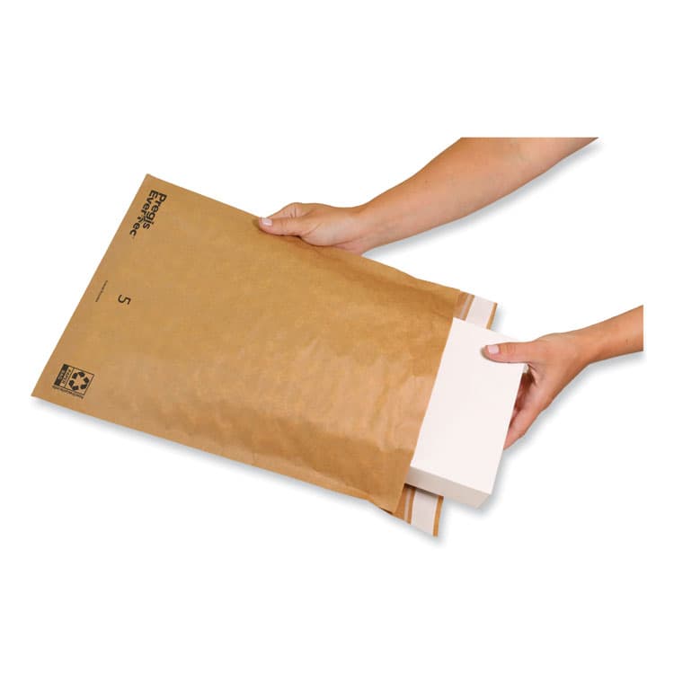 PREGIS EverTec Curbside Recyclable Padded Mailer, #5, Kraft Paper, Self-Adhesive Closure, 12 x 15, Brown, 100/Carton (PGS4083816) thumbnail 2
