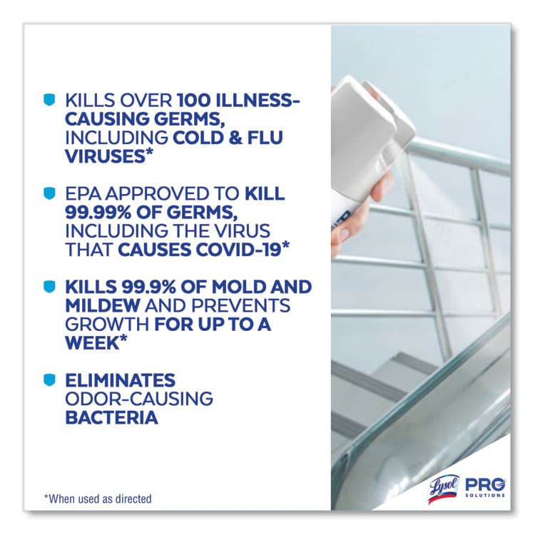 RECKITT BENCKISER Disinfectant Spray, Spring Waterfall Scent, 19 oz Aerosol Spray (RAC79326CT) thumbnail 3