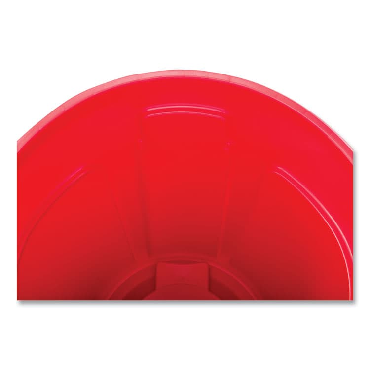 RUBBERMAID COMMERCIAL PROD. Vented Round Brute Container, 55 gal, Plastic, Red, 3/Carton (RCPFG265500RED) thumbnail 3