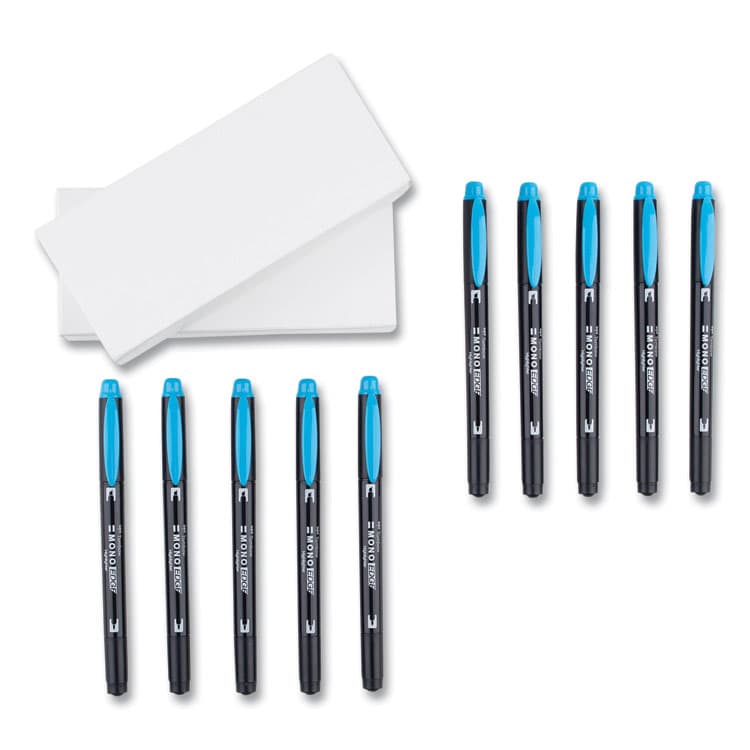 AMERICAN TOMBOW . Highlighters, Skyblue Ink, Bullet/Chisel Tip, Skyblue Barrel, 10/Box (TOM56413) thumbnail 2
