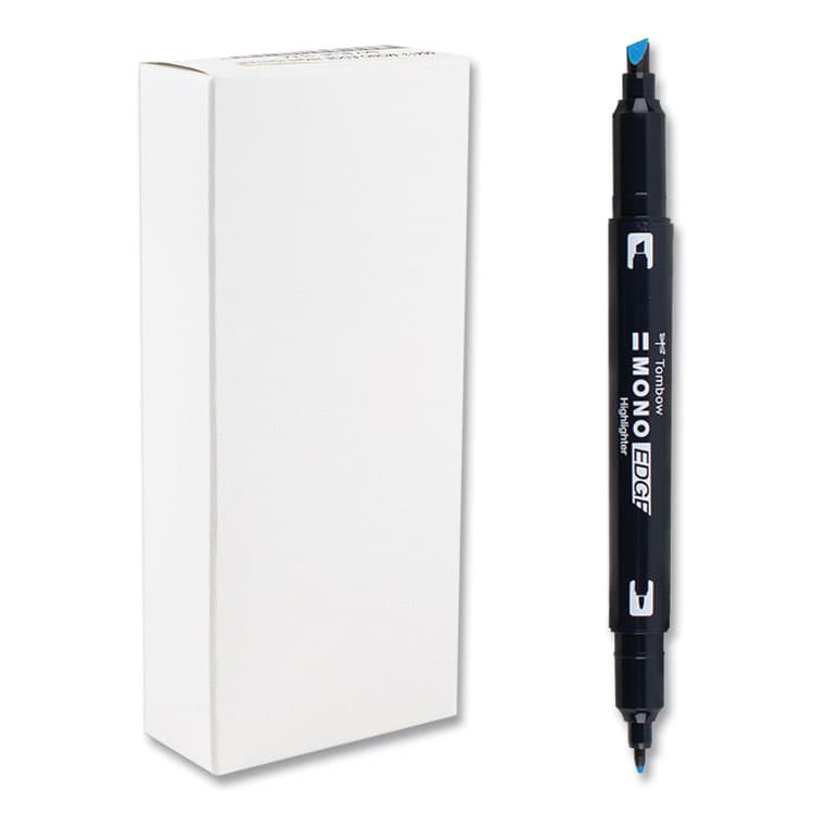 AMERICAN TOMBOW . Highlighters, Skyblue Ink, Bullet/Chisel Tip, Skyblue Barrel, 10/Box (TOM56413)