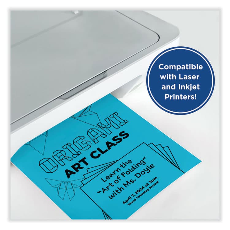 PARIS CORPORATION Color Cardstock, 65 lb Cover Weight, 8.5 x 11, Blue, 250/Ream (PRB00114) thumbnail 2