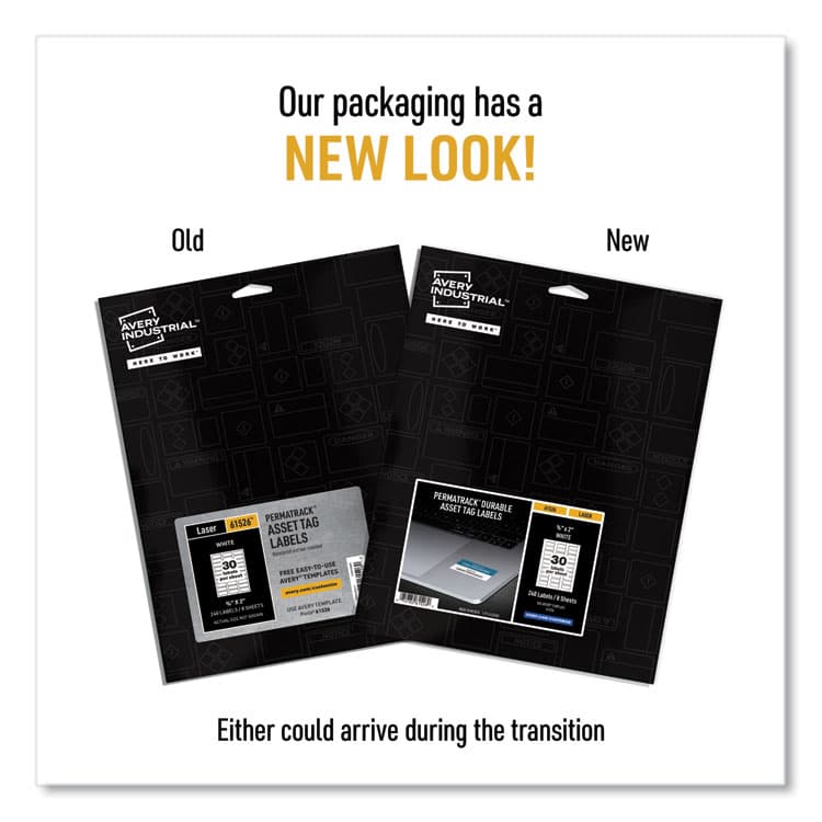 AVERY PRODUCTS CORPORATION PermaTrack Durable White Asset Tag Labels, Laser Printers, 0.75 x 2, White, 30/Sheet, 8 Sheets/Pack (AVE61526) thumbnail 2