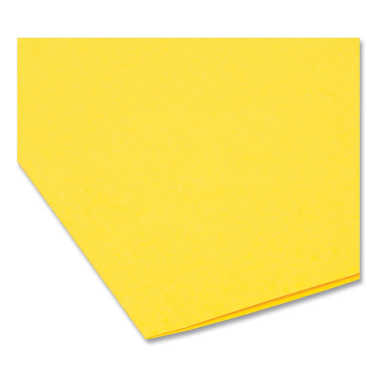SMEAD MANUFACTURING CO. Interior File Folders, 1/3-Cut Tabs: Assorted, Letter Size, 0.75" Expansion, Yellow, 100/Box (SMD10271) thumbnail 4