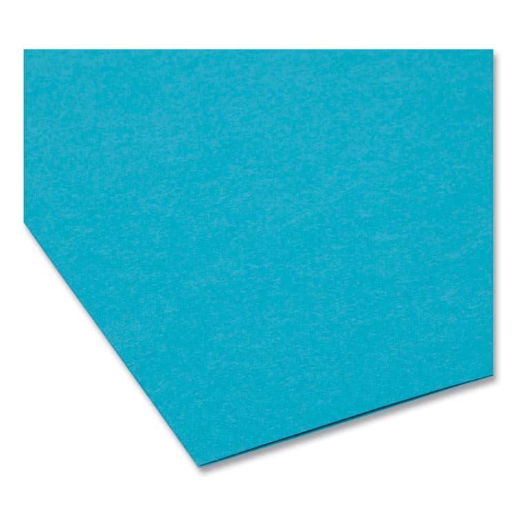 SMEAD MANUFACTURING CO. Interior File Folders, 1/3-Cut Tabs: Assorted, Letter Size, 0.75" Expansion, Teal, 100/Box (SMD10291) thumbnail 4
