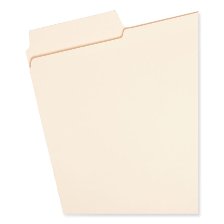 SMEAD MANUFACTURING CO. SuperTab Reinforced Guide Height Top Tab Folders, 1/3-Cut Tabs: Assorted, Letter Size, 0.75" Expansion, Manila, 100/Box (SMD10395) thumbnail 2