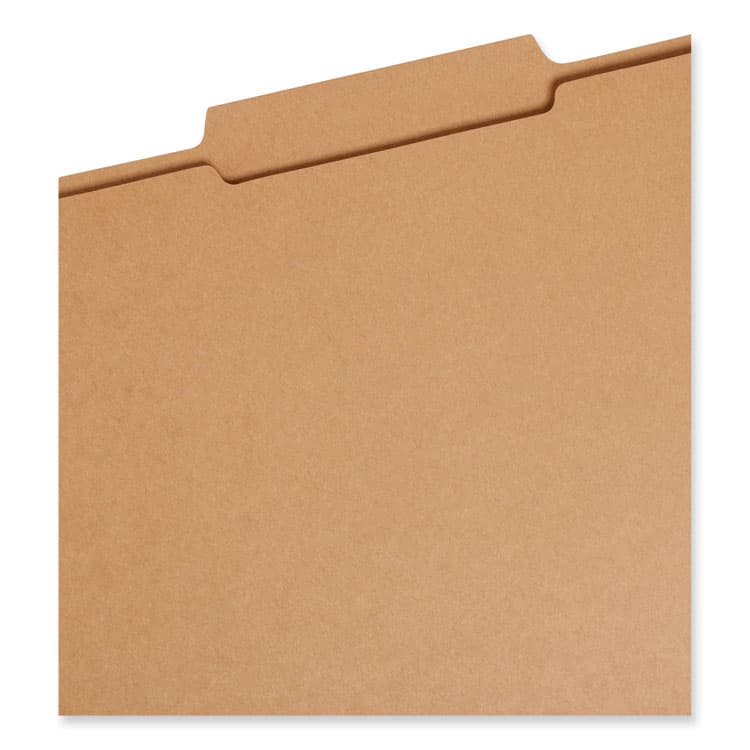 SMEAD MANUFACTURING CO. Guide Height Reinforced Heavyweight Kraft File Folder, 2/5-Cut Tabs: Right of Center, Letter, 0.75" Expansion, Brown, 100/BX (SMD10776) thumbnail 2