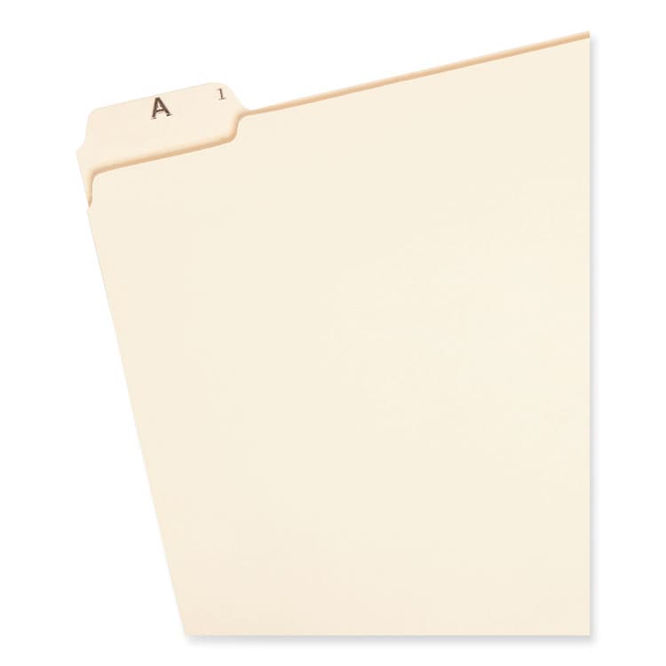 SMEAD MANUFACTURING CO. Indexed File Folder Sets, 1/5-Cut Prelabeled Tabs: A to Z, Letter Size, 0.75" Expansion, Manila, 25/Set (SMD11777) thumbnail 2
