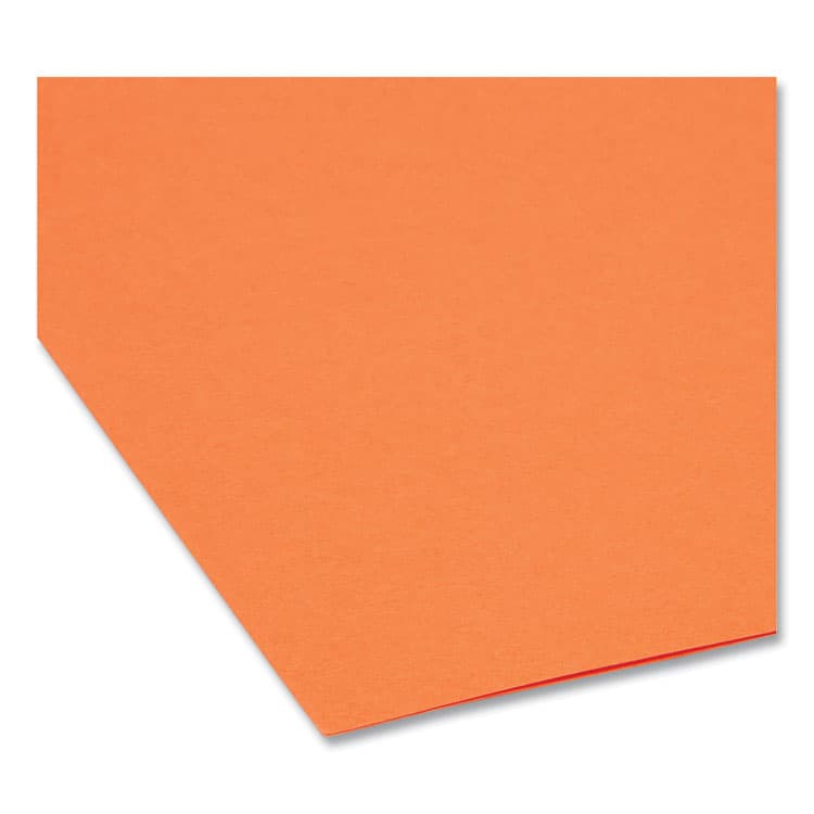 SMEAD MANUFACTURING CO. Reinforced Top Tab Colored File Folders, 1/3-Cut Tabs: Assorted, Letter Size, 0.75" Expansion, Orange, 100/Box (SMD12534) thumbnail 4