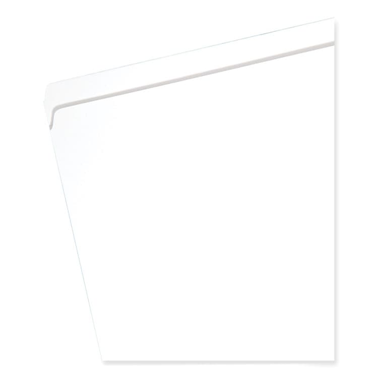 SMEAD MANUFACTURING CO. Reinforced Top Tab Colored File Folders, Straight Tabs, Letter Size, 0.75" Expansion, White, 100/Box (SMD12810) thumbnail 2