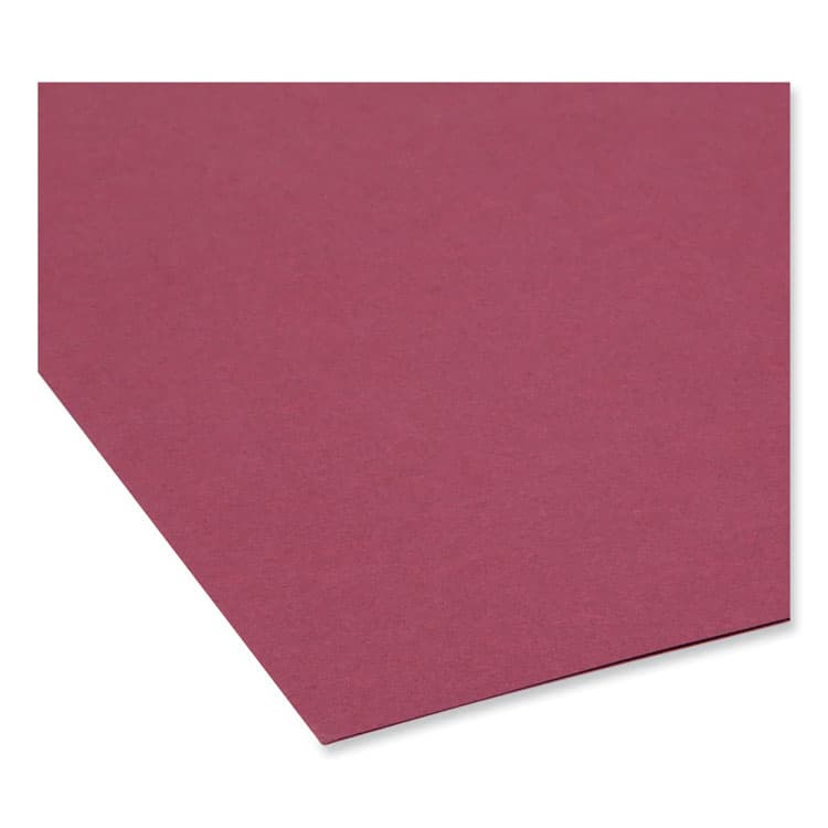 SMEAD MANUFACTURING CO. Colored File Folders, 1/3-Cut Tabs: Assorted, Letter Size, 0.75" Expansion, Maroon, 100/Box (SMD13093) thumbnail 4