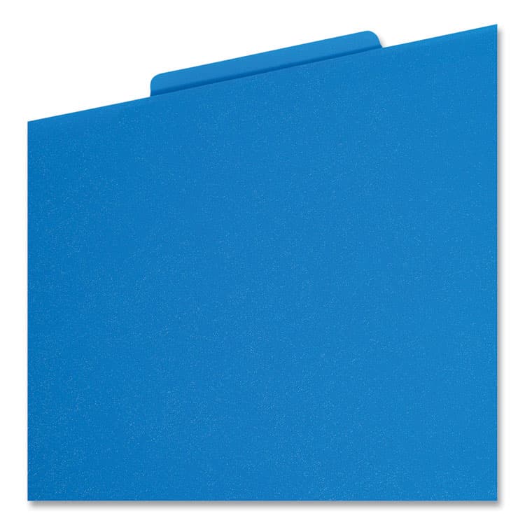 SMEAD MANUFACTURING CO. Poly Classification Folders, 2/5-Cut Tab: Right of Center, Expands 2", 2 Dividers, 6 Fasteners, Letter Size, Blue, 10/Box (SMD14045) thumbnail 4