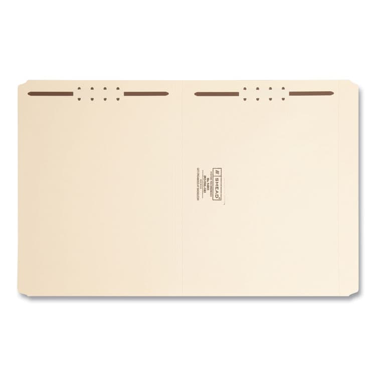 SMEAD MANUFACTURING CO. Top Tab Fastener Folders, Straight Tab, Expands 0.75", 2 Fasteners, Letter Size, Manila, 50/Box (SMD14513) thumbnail 2