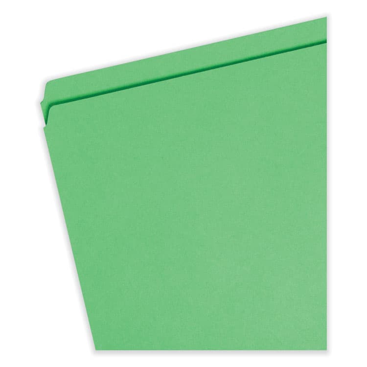 SMEAD MANUFACTURING CO. Reinforced Top Tab Colored File Folders, Straight Tabs, Legal Size, 0.75" Expansion, Green, 100/Box (SMD17110) thumbnail 2