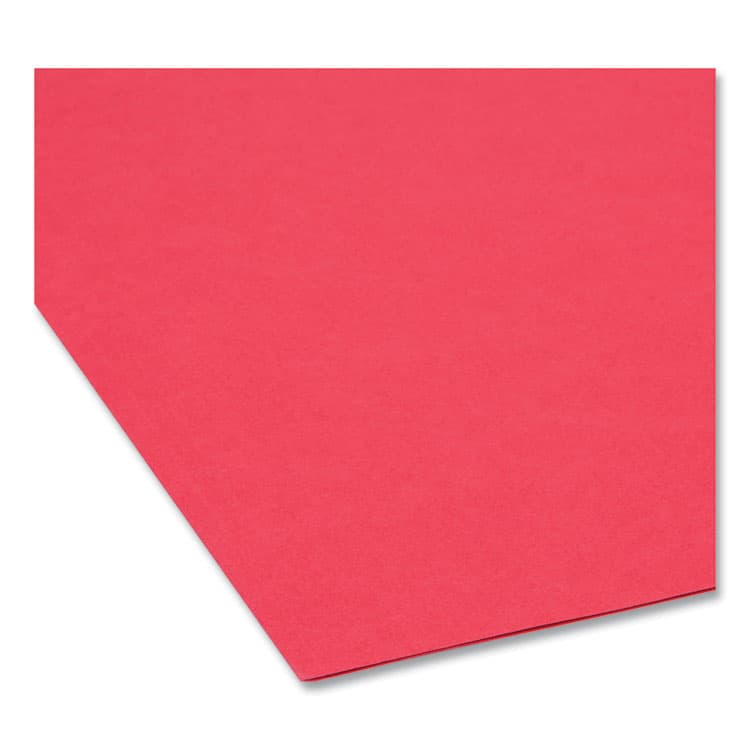 SMEAD MANUFACTURING CO. Reinforced Top Tab Colored File Folders, 1/3-Cut Tabs: Assorted, Legal Size, 0.75" Expansion, Red, 100/Box (SMD17734) thumbnail 4