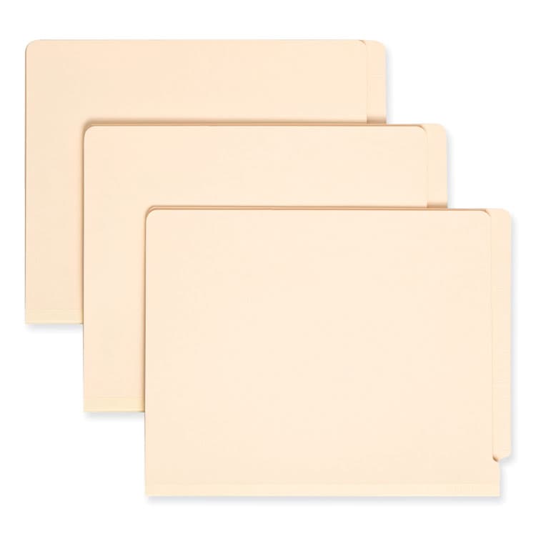 SMEAD MANUFACTURING CO. Manila End Tab Classification Folders, Straight Tab, Expands 2", 1 Divider, 4 Fasteners, Letter Size, Manila, 10/Box (SMD26825) thumbnail 3