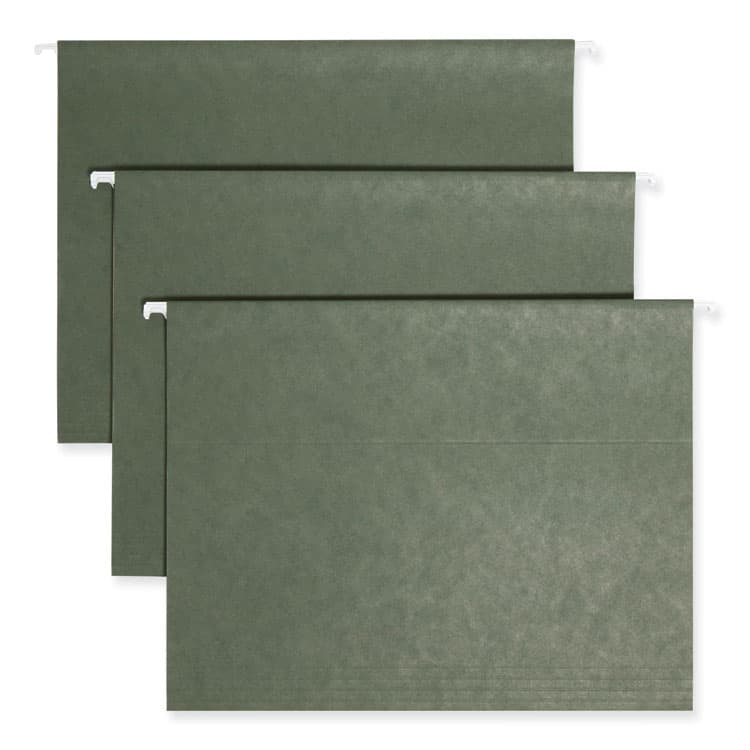 SMEAD MANUFACTURING CO. Hanging Folders, Letter Size, 1/5-Cut Tabs, Standard Green, 25/Box (SMD64055)