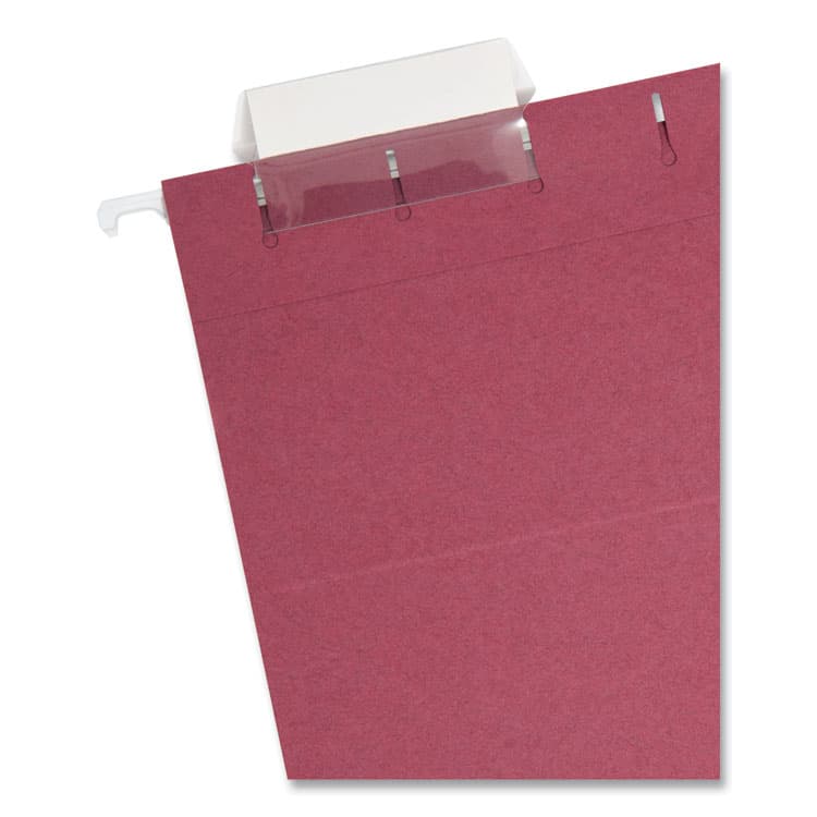 SMEAD MANUFACTURING CO. Colored Hanging File Folders with 1/5 Cut Tabs, Letter Size, 1/5-Cut Tabs, Maroon, 25/Box (SMD64073) thumbnail 2