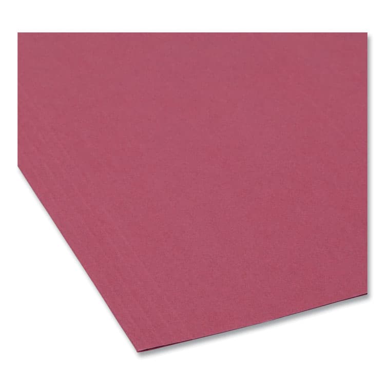 SMEAD MANUFACTURING CO. Colored Hanging File Folders with 1/5 Cut Tabs, Letter Size, 1/5-Cut Tabs, Maroon, 25/Box (SMD64073) thumbnail 4