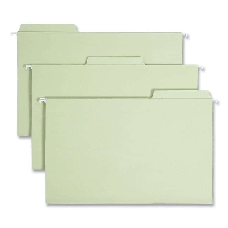 SMEAD MANUFACTURING CO. FasTab Hanging Folders, Legal Size, 1/3-Cut Tabs, Moss, 20/Box (SMD64083)