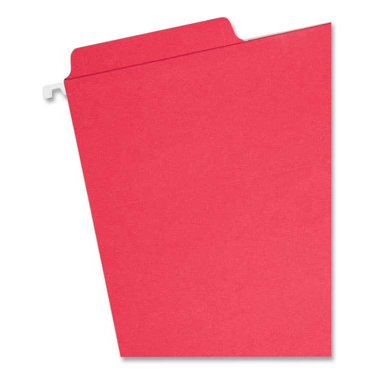 SMEAD MANUFACTURING CO. FasTab Hanging Folders, Letter Size, 1/3-Cut Tabs, Red, 20/Box (SMD64096) thumbnail 2