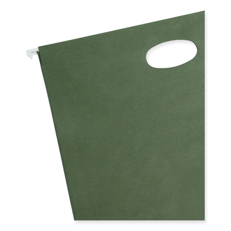 SMEAD MANUFACTURING CO. 100% Recycled Hanging Pockets with Full-Height Gusset, 1 Section, 3.5" Capacity, Letter Size, Standard Green, 10/Box (SMD64226) thumbnail 3