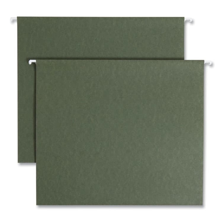 SMEAD MANUFACTURING CO. Box Bottom Hanging File Folders, 2" Capacity, Letter-Size, Standard Green, 25/Box (SMD64259)