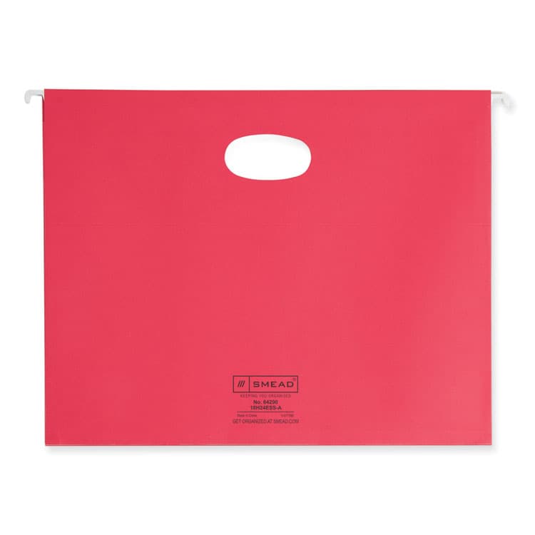 SMEAD MANUFACTURING CO. Hanging Pockets with Full-Height Gusset, 1-Section, 3.5" Capacity, Letter Size, Assorted Colors, 4/Pack (SMD64290) thumbnail 2