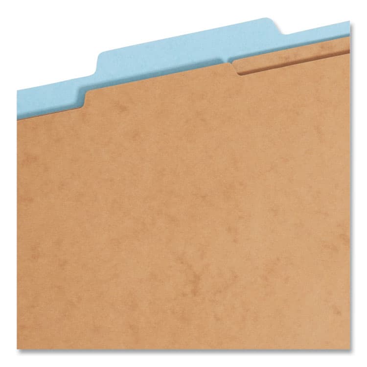 SMEAD MANUFACTURING CO. FasTab Hanging Pressboard Classification Folders, 2 Dividers, Legal Size, Blue (SMD65165) thumbnail 4