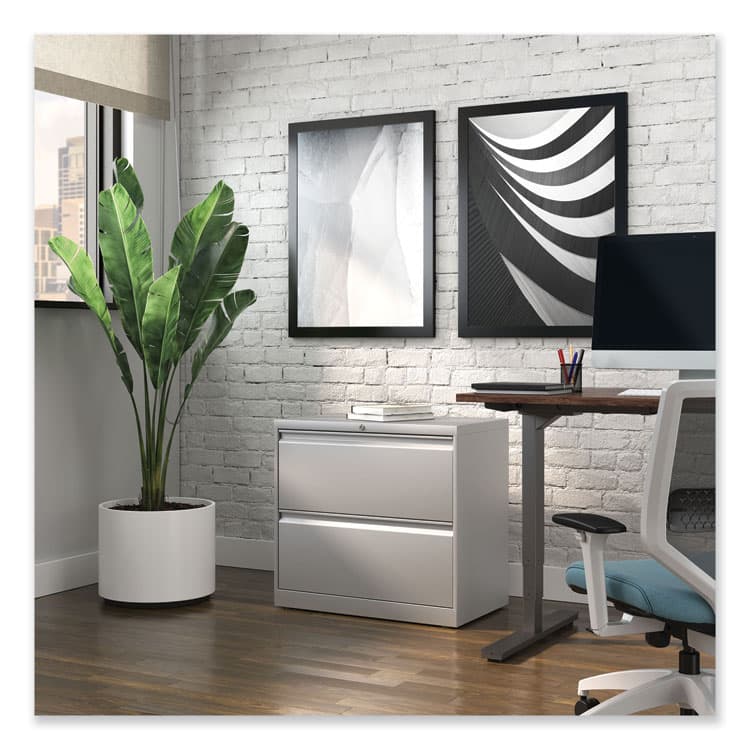 ALERA Lateral File, 2 Legal/Letter-Size File Drawers, Light Gray, 30" x 18.63" x 28" (ALEHLF3029LG) thumbnail 3