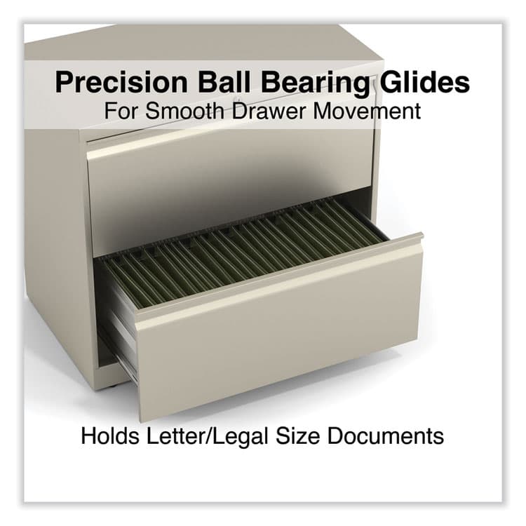 ALERA Lateral File, 2 Legal/Letter-Size File Drawers, Putty, 30" x 18.63" x 28" (ALEHLF3029PY) thumbnail 4