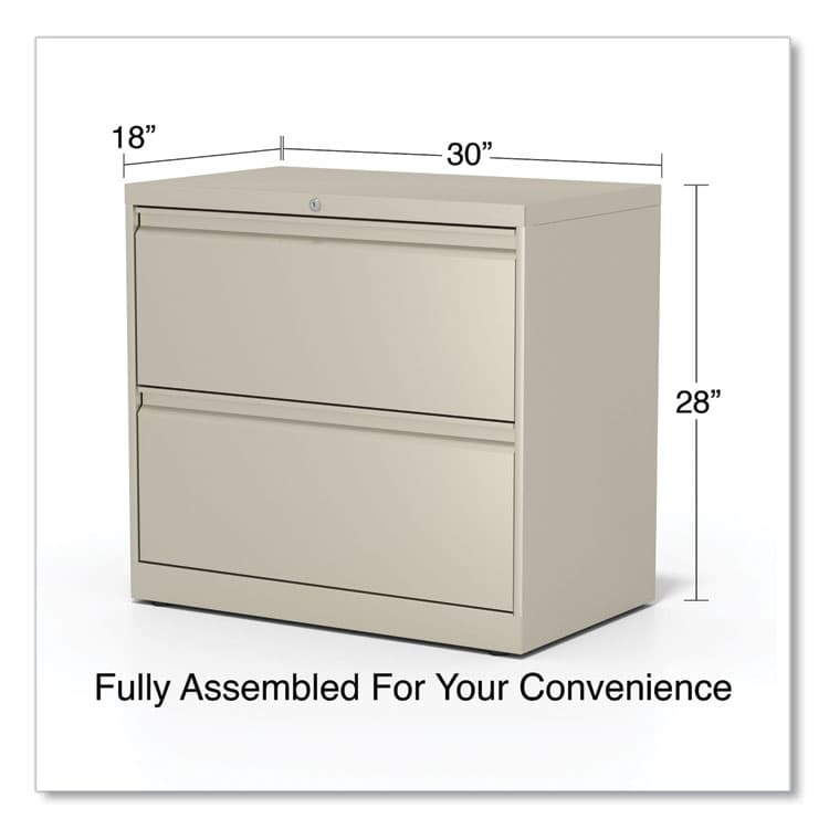 ALERA Lateral File, 2 Legal/Letter-Size File Drawers, Putty, 30" x 18.63" x 28" (ALEHLF3029PY) thumbnail 3