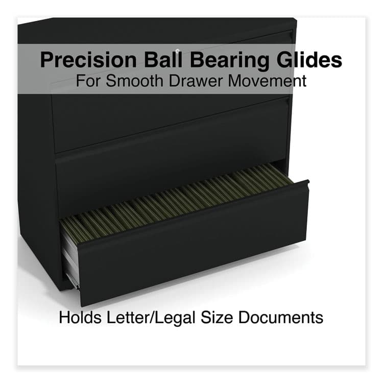 ALERA Lateral File, 3 Legal/Letter/A4/A5-Size File Drawers, Black, 42" x 18.63" x 40.25" (ALEHLF4241BL) thumbnail 3